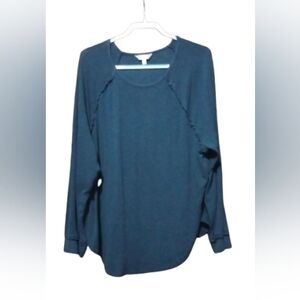 LC Lauren Conrad Teal Raglan Pullover